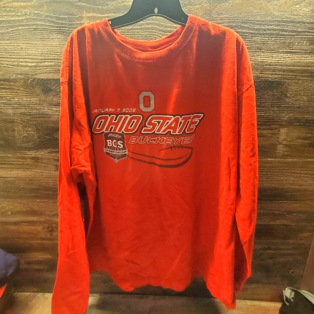 Ohio state buckeyes men's XL shirt‎ longsleeve 2008 bcs championship game shirt